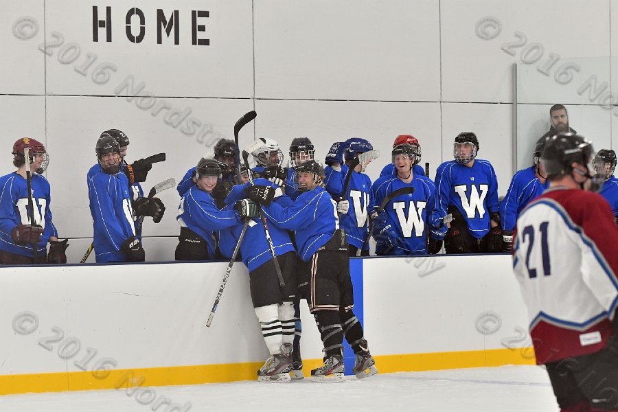 Wheaton College Men\'s Ice Hockey vs Middlesex Community College. - Photo By: KEITH NORDSTROM